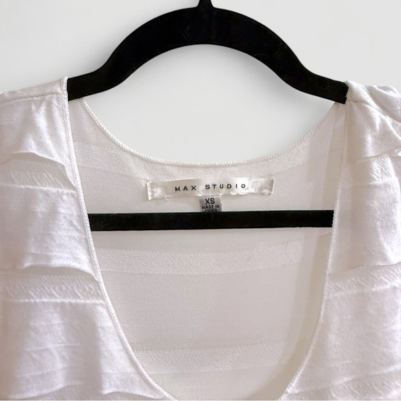 Max Studio White Sleeveless Tiered Ruffle Maxi Dress | XS - Picture 3 of 5